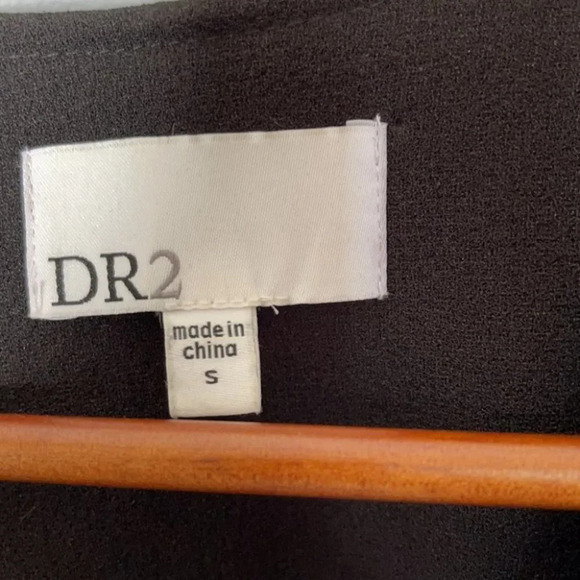 DR2 Oversized Open Blazer Black Textured Polyester Stretch Jacket Pockets S - Picture 7 of 11